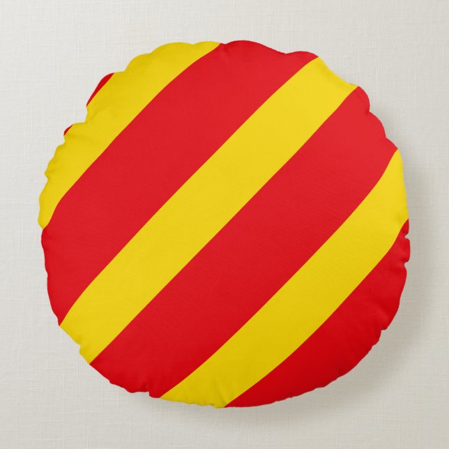 Signalflagg Bokstav Y Rund Kudde (Framsidan)