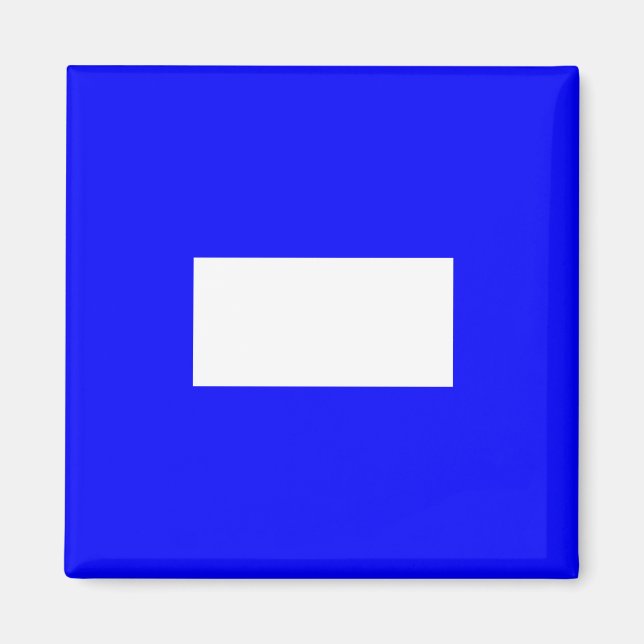 Signalflagga Bokstav P (Papa) Magnet (Framsidan)
