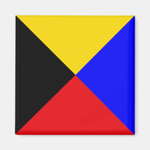 Signalflagga Bokstav Z (Zulu) Magnet