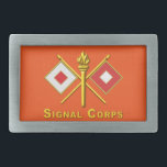 Signalkår Bälte-låsbeslag<br><div class="desc">Särskilt designad minneshögtid för "Signal Corps Active Duty eller Veteran" som högtidlighåller de fantastiska resultat som våra Modiga Manar och kvinnor har uppnått och som har tjänstgjort i den allviktiga signalstyrkan! Unik designad gåva till vem som helst som tittar för detta av ett slag speciellt gåva för armén eller den...</div>