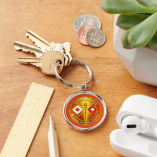 Signalkår Rund Silverfärgad Nyckelring