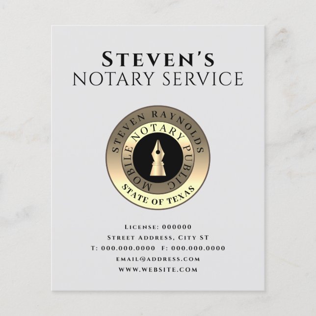 Signalklass för frimärke på elegant-knapp flygblad (Framsidan)