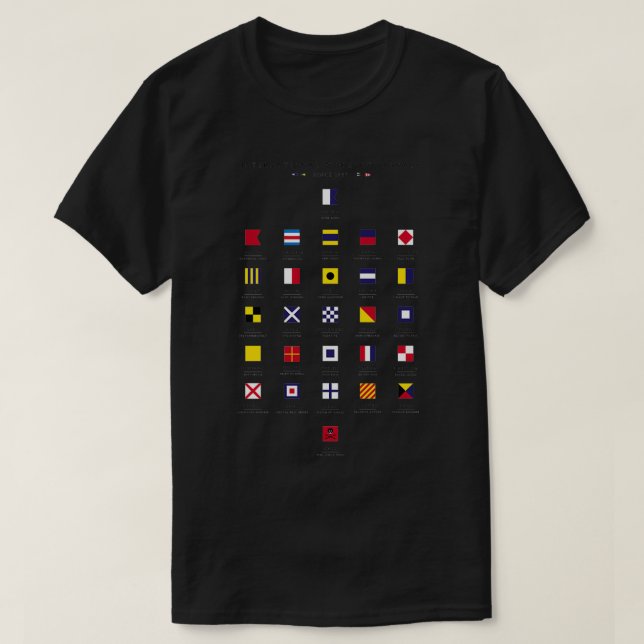 Signalkoden Nautisk Flaggor Internationell 2 T Shirt (Design framsida)