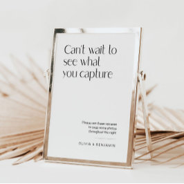 Signalmall för engångskamera Bord för Bröllop Poster