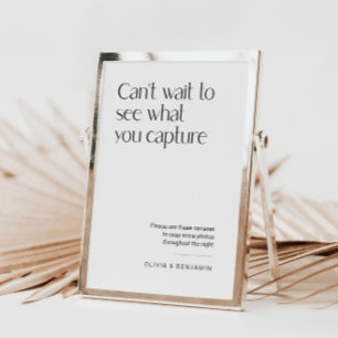 Signalmall för engångskamera Bord för Bröllop Poster