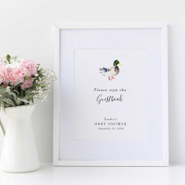 Signalminimalt för guestbook-Elegant för babyvy i Poster