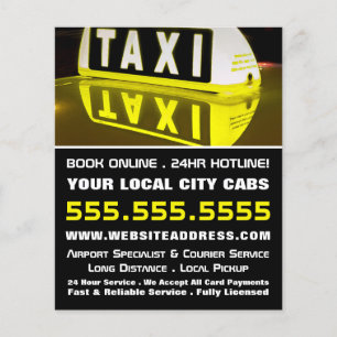 Signalreflektion i Taxi, Taxi CAB-firma och Prisar Flygblad