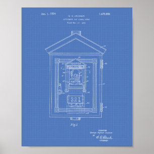 Signalrutor 1924 Patent Art - Blåkopia Poster