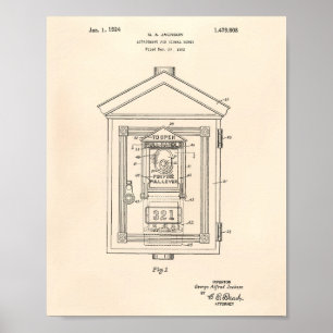 Signalrutor 1924 Patent Art - Gamla peper Poster