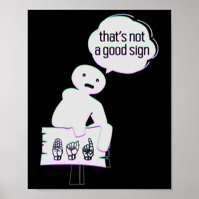 Signalspråk ASL American Hand Talking Awareness Poster (Framsidan)