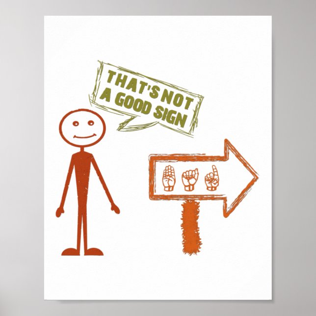 Signalspråk ASL American Hand Talking Awareness Poster (Framsidan)