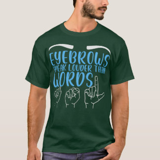 Signalspråksavstavning ASL Vocabulary Alphab T Shirt