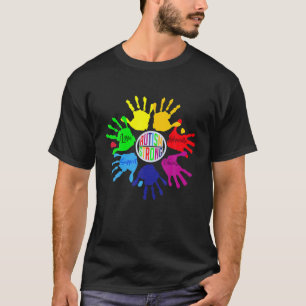 Signalstöd för Autism Awareness Language Hand Puzz T Shirt