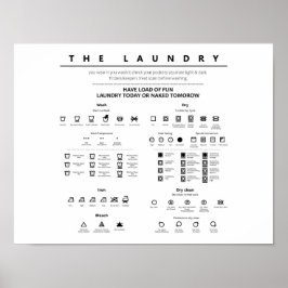Signalsymboler för tvätt poster