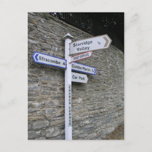 Signat vid Berrynarbor, North Devon, Förenade kung Vykort