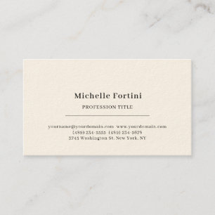 Signatur Kräm Elegant Enkel Minimalistisk Visitkort