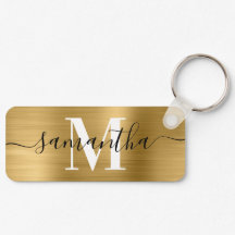 Signatur Monogram Guld Folie Foto Tunn Reptangel