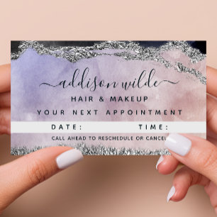 Signatur Skript Vattenfärg Lila Svart Silver  Tidsbeställning Kort