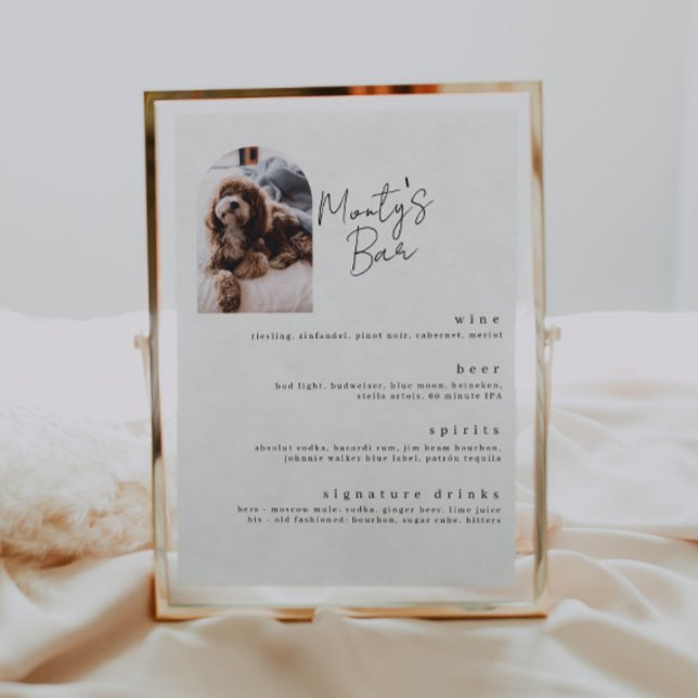 Signaturdrinkar Husdjur Bar Meny Poster (Skapare uppladdad)