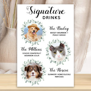 Signaturdrinkar Pet Wedding 3 Foto Cocktail Poster