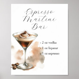 Signaturdrinkar skyltar Espresso Martini