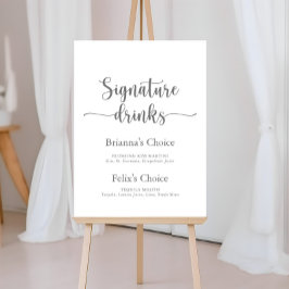 Signaturdrycker Kalligrafi Silver Skylt