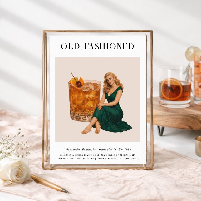 Signature Cocktail | Taurus Zodiac Birthday Inbjudningar (Skapare uppladdad)