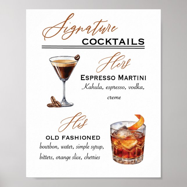 Signature Cocktails Poster (Framsidan)