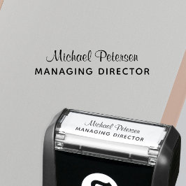 Signature name job title personalized självfärgande stämpel