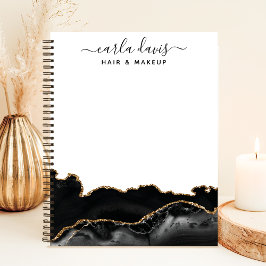 Signature Script Agate Svart Och Guld Marmor Anteckningsbok