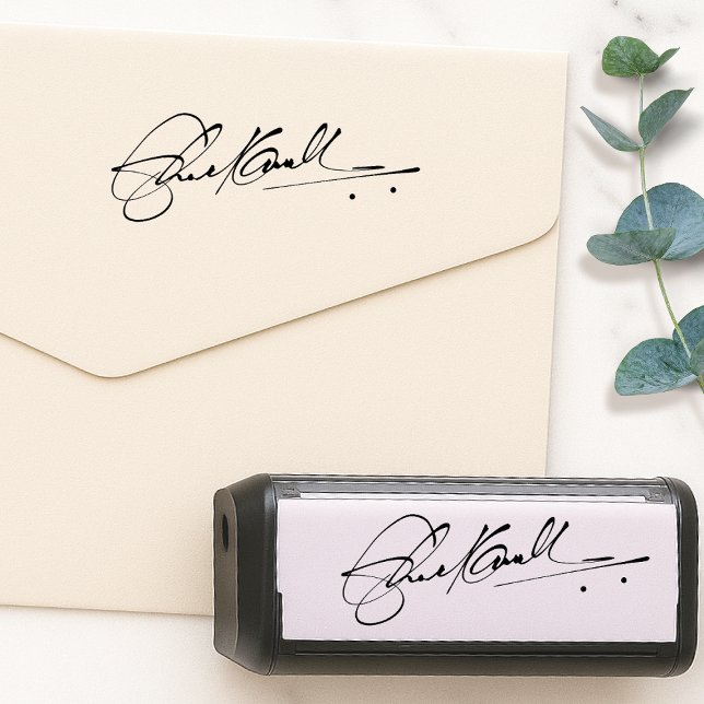 Signature Stamp | Upload Your Handwritten Name Självfärgande Stämpel (The perfect stamp for easily signing documents, letters, forms, contracts, checks & more!)