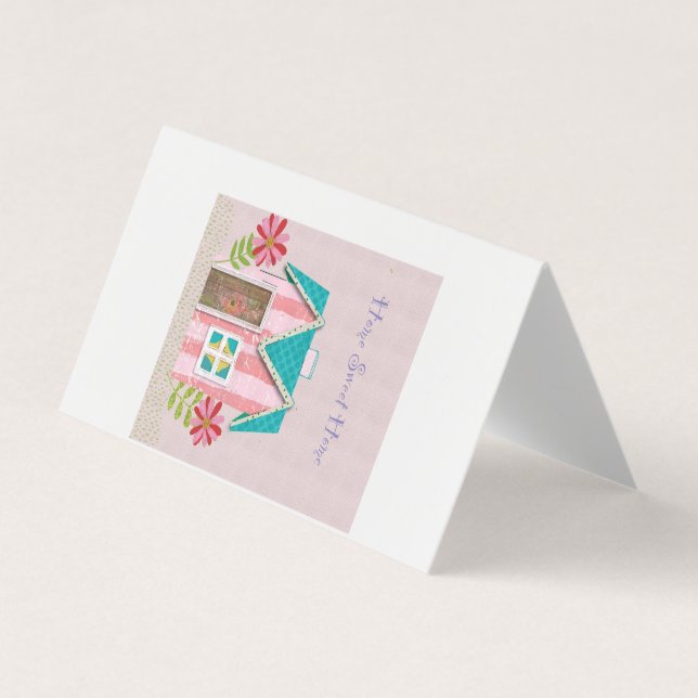 Signaturens nyckfullhet (Rosa & Turkos) Visitkort (Framsida)