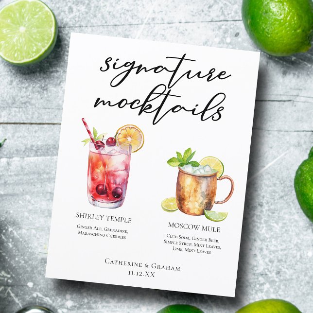 Signaturmocktails Sommar Drinkar Bröllopsmeny (Skapare uppladdad)