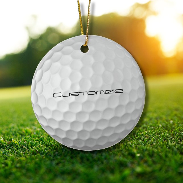 Signaturserie Personliga Golfbollspresenter Julgransprydnad Keramik (Skapare uppladdad)