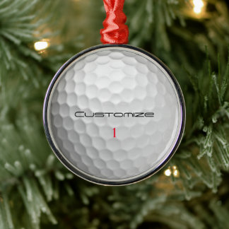 Signaturserien 1 Personliga Golfbollsgåvor Julgransprydnad Metall