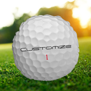 Signaturserien 1 Personliga Golfbollsgåvor Rund Kudde