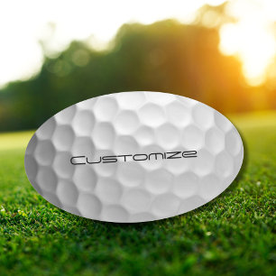Signaturserien Personliga Golfbollspresenter Ovalt Klistermärke