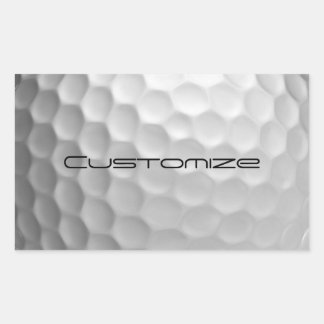 Signaturserien Personliga Golfbollspresenter Rektangulärt Klistermärke