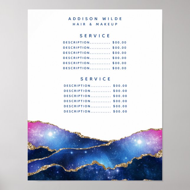 Signaturskript Agate Galaxy Service Pris Poster (Framsidan)