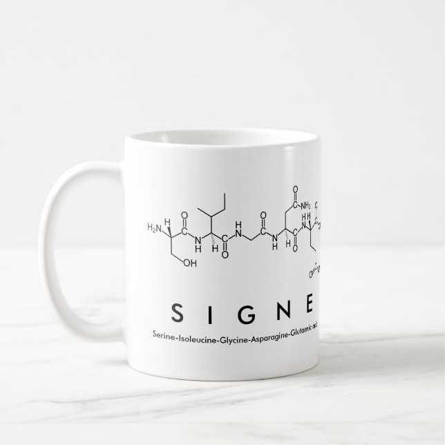 Signe peptide namn mugg (Vänster)