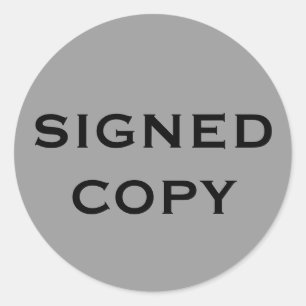 SIGNEDCOPY RUNT KLISTERMÄRKE