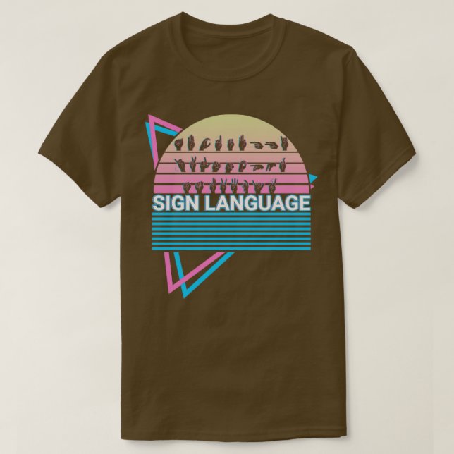 Signera ASL Retro T Shirt (Design framsida)