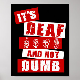 Signera Döv Awareness Hand Talk ASL Lenguaj Poster