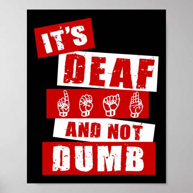 Signera Döv Awareness Hand Talk ASL Lenguaj Poster (Framsidan)