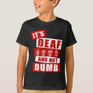 Signera Döv Awareness Hand Talk ASL Lenguaj T Shirt