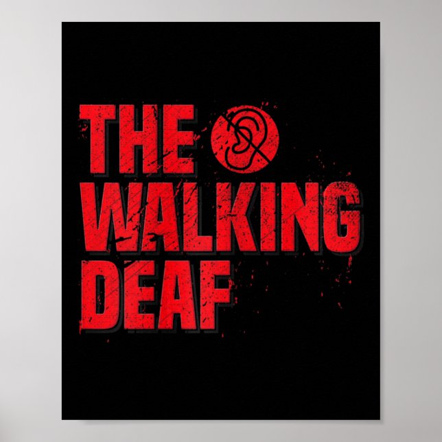 Signera Döv Coach  Awareness Gift Black Poster (Framsidan)