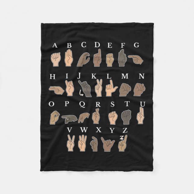 Signera Dövets medvetenhet om Språkhantering och g Fleecefilt (Framsidan)