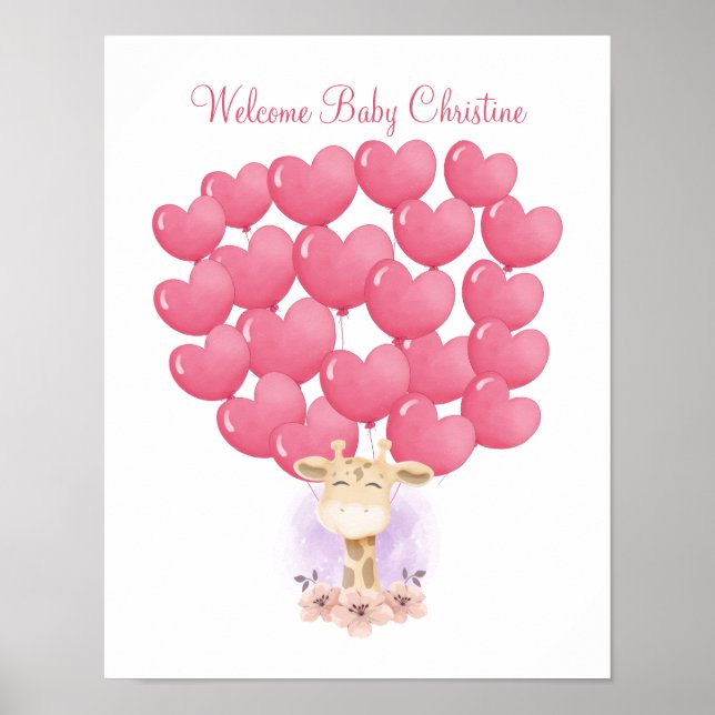 Signera en ballong, Poster gäst Bok, gästbok (Framsidan)