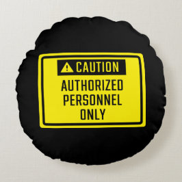 Signera endast behörig personal rund kudde