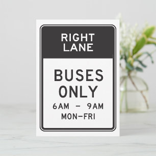 Signera endast höger Lane Buss Inbjudningar